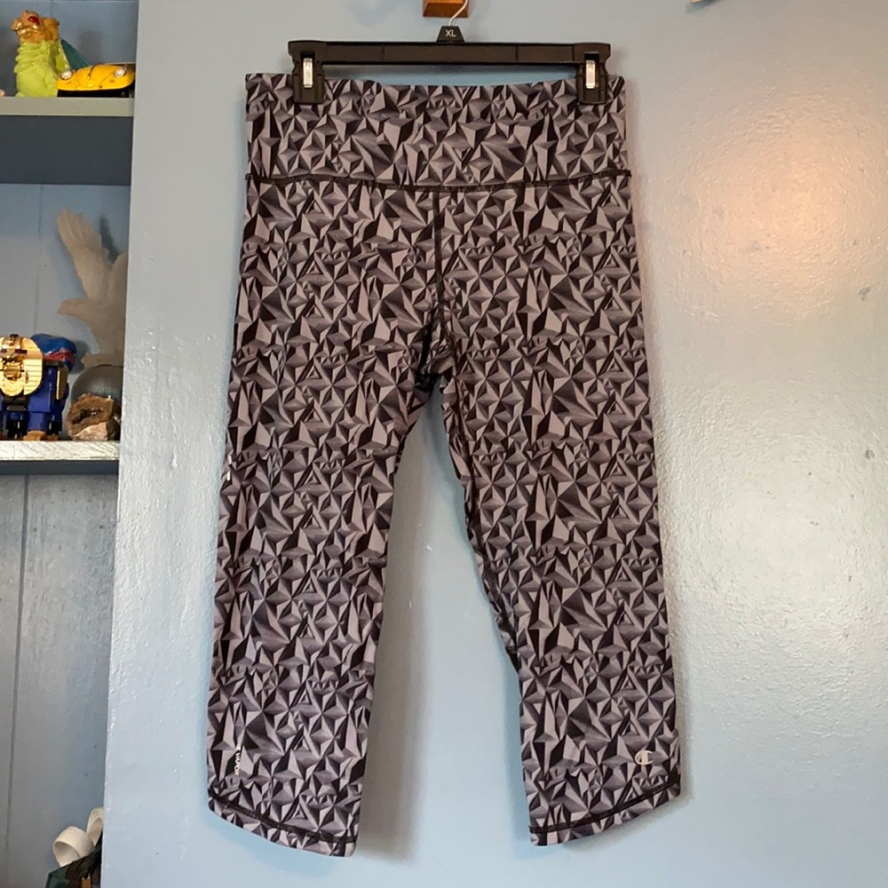 Cropped Active Geometric Leggings